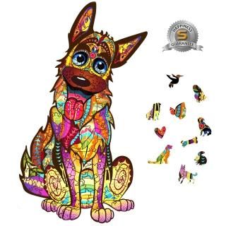 Wooden Puzzles for Adults-Vivyfly Handsome Bulldog PuzzlesWooden Animals Shaped 