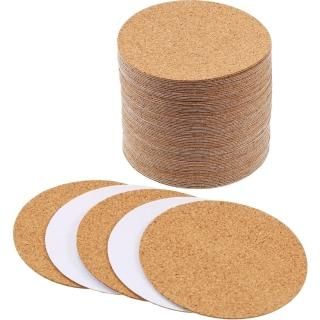 Hotop Self-Adhesive Cork Coasters Squares Cork Mats Cork Backing Sheets for Coas