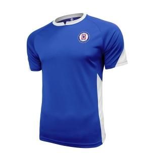 Icon Sports Men Cruz Azul Game Day Soccer Poly Shirt Jersey Blue/White Medium