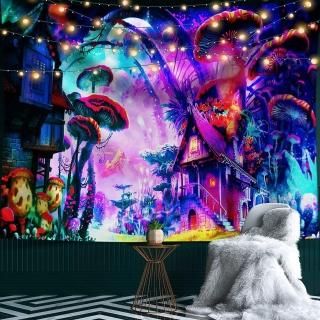 Mushroom Tapestry Tapestry Wall Hanging Trippy Tapestry for Bedroom Living Room 