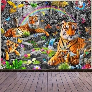 Aidatain The King of the Forest Tiger Tapestry Wall Hanging Waterfall Natural La