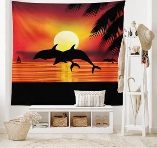 Ambesonne ǥ쥯 ɳݤѥڥȥ꡼ ޥ顼  ӥ󥰥롼  60 W By 80 L tap_9517_Fish_