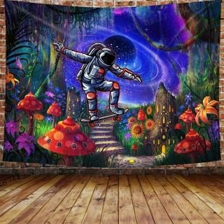 DBLLF Magic Forest Tapestry Cool Astronaut Skateboarding in The Wonderland Tapes