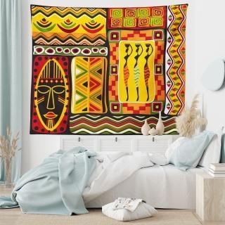 Ambesonne African Decorations쥯󡢥եꥫͥ꡼Someon their headsȥƥꥢ̡