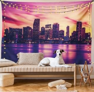 lunarable United Statesڥȥ꡼ View of Miami at Sunset Building Urban Modern City