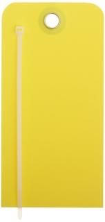 NMC RPT156G Accident Prevention Tag with Brass Grommet Unrippable Vinyl 3 Length