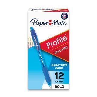 Profile Ballpoint Retractable Pen Blue Ink Bold Dozen 