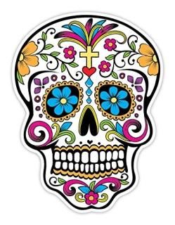 OSMdecals - Sugar Skull Sticker Version 32 - Day of the Dead Vinyl Wall Home Dec