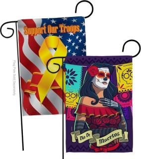 Breeze Decor La Calavera Catrina Garden Flag Pack Fall Day of Dead Dia De Los Mu