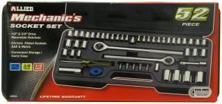 Allied Tools 66052 Socket Set with Storage Case 52-Piece