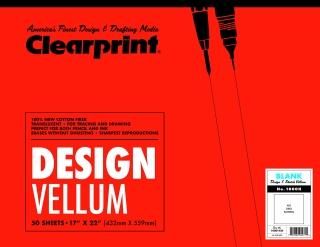 Clearprint Design Vellum Pad no. 1000HP 17 in. x 22 in. pad of 50 by Clearprint