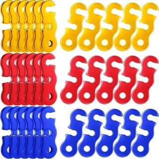 30 Pieces Aluminum Alloy Guyline Cord Adjusters Rope Adjusters Tent Tensioners T