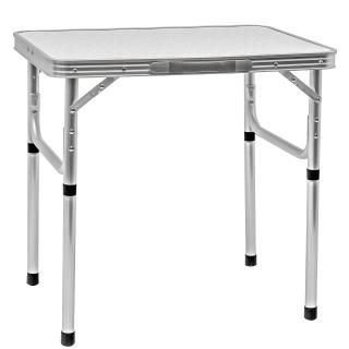 Trademark Innovations Aluminium Adjustable Portable Folding Camp Table with Carr
