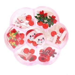 7 Pairs Girl Christmas Clip-on Earrings Hypoallergenic Christmas Earrings Santa 