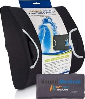Vaunn Medical Seat Cushion Lumbar Support Pillow for Office Chair with Removable