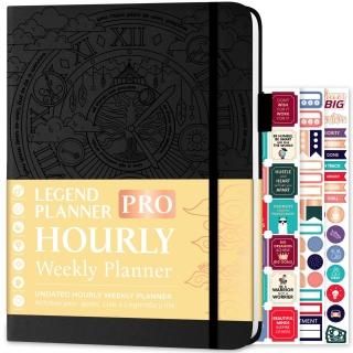 Legend Planner PRO Hourly Schedule Edition - Undated Deluxe Weekly & Daily Organ