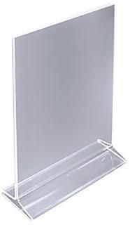Pack of 6 Dazzling Displays 13cm x 18cm Acrylic Sign Holder/Clear Table Card Dis