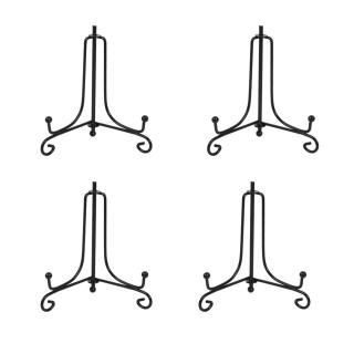 10cm 4 pack - 4 pack Iron Display Stand Black Iron Easel Plate Display Photo Hol