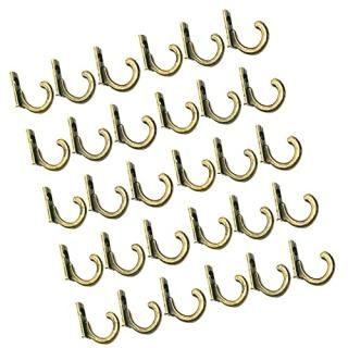 A - 30pc Vintage Bronze Wall Mounted Single Hook Hangers A