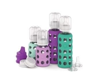 Lifefactory 4 Bottle Starter Set 2 4-Ounce Baby Bottle in Mint/Lavender 2 9-Ounc