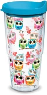 Tervis Tumbler Owls 24 oz with Travel Lid Clear by Tervis