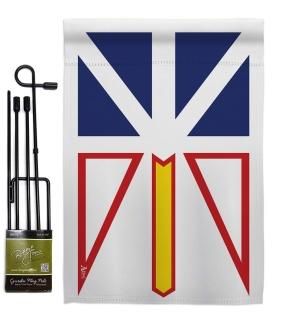 Americana Home & Garden Newfoundland Garden Flag Set with Stand Canada Provinces