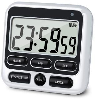 KTKUDY Digital Kitchen Timer with Mute/Loud Alarm Switch ON/Off Switch 24 Hour C