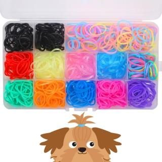YOY 3/4 Pet Dog Stretchy Rubber Bands 600/Box - Puppy Elastics Ties Pony Tail Ho