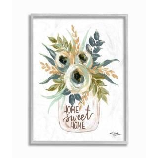 Stupell Industries Sweet Home Flowers in a Jar Painting 졼 ե졼ꥦ륢 16 x 2