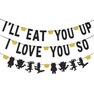 I'll Eat You Up I Love You So Banner Garland for Where The Wild Things are Birth