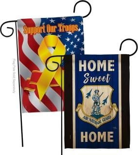 Home Sweet Air National Guard Garden Flag - Pack Armed Forces Army Rangers Unite