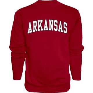 Blue 84 Men's Arkansas Razorbacks Arching Team Color Crewneck Sweatshirt Arkansa