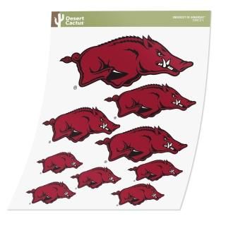 University of Arkansas Razorbacks U of A Hogs Sticker Vinyl Decal Laptop Water B