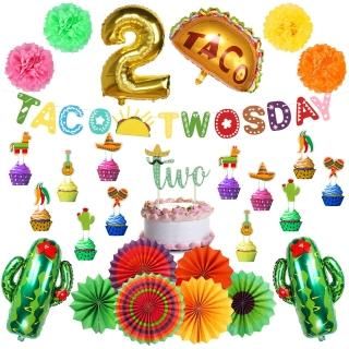 Ayamuba Taco Twosday Birthday Party Decorations - 2nd Fiesta Birthday Party with