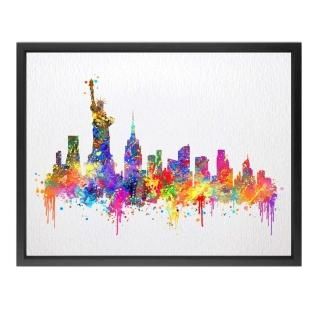 Dignovel Studios 8X10 Newyork Skyline USA United States City Watercolor illustra