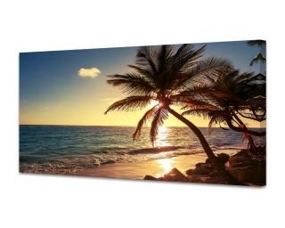 Muolunna S04950 Wall Art Decor Large Canvas Print Picture Sunset Ocean Beach Wav