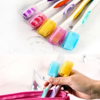 AKOAK 10pcs Random Color Toothbrush Head Cover Case Cap Brush Cleaner Protect fo
