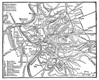 Roman Empire Map Of Rome Nplan Of Rome At The Time Of Augustus First Roman Emper