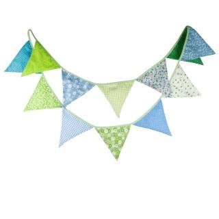 Batino Triangle Flag Bunting Banner Cotton Fabric Flag Pennant for Baby Shower B