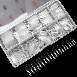 500PCS Clear False Nails Tips Lady French Style Acrylic Artificial Tip Manicure 