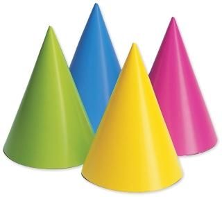 2 - Creative Converting 20PH-0010 Party Hats Assorted Neon 16-Pack