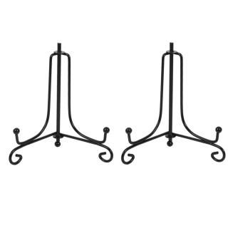 10cm  - 2 packIron Display Stand Black Iron Easel Plate Display Photo Holder Sta