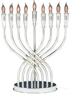 Illumination Electric Menorah Silver Plated