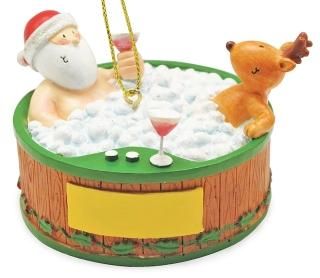 󥿤ȥȥʥRelaxing In Hot TubꥹޥHoliday Ornament