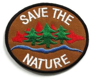 Peace002 - Save The Nature Patch - Peace Sign Patch - Logo Patches - Applique Em