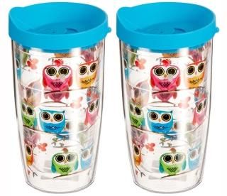 Tervis Multi-Color Owls Wrap Tumbler with Turquoise Lid 16-Ounce by Tervis