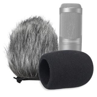 SUNMON Windscreen and Foam Cover Indoor Outdoor Microphone Wind Muff for Audio-T