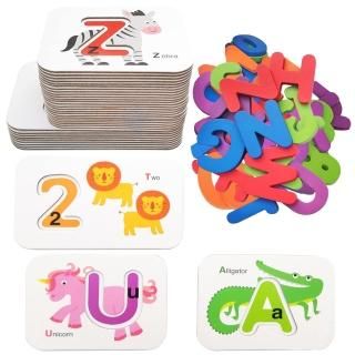 Alphabet and Number Flash Cards Wooden ABC Sight Words Flash Cards Kindergarten 