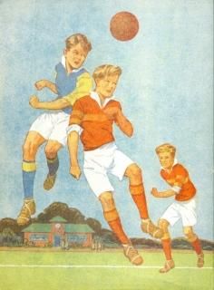 Posterazzi Book of Soccer 1940s Boys playing football Poster Print by Unknown 18