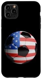 iPhone 11 Pro Max USA United States Flag Football Soccer Ball Case